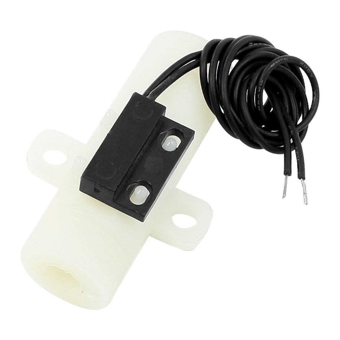 20mm Outer Threaded White Water Flow Sensor Switch Flowmeter 100VDC 10W 0.5A