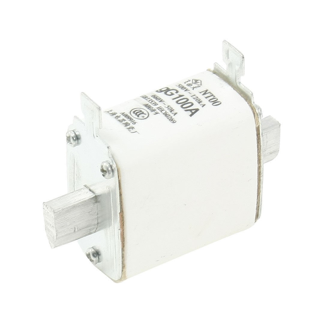500V 120kA 660V 50kA gG 100A Blade Contact Ceramic Fuse Link NT00