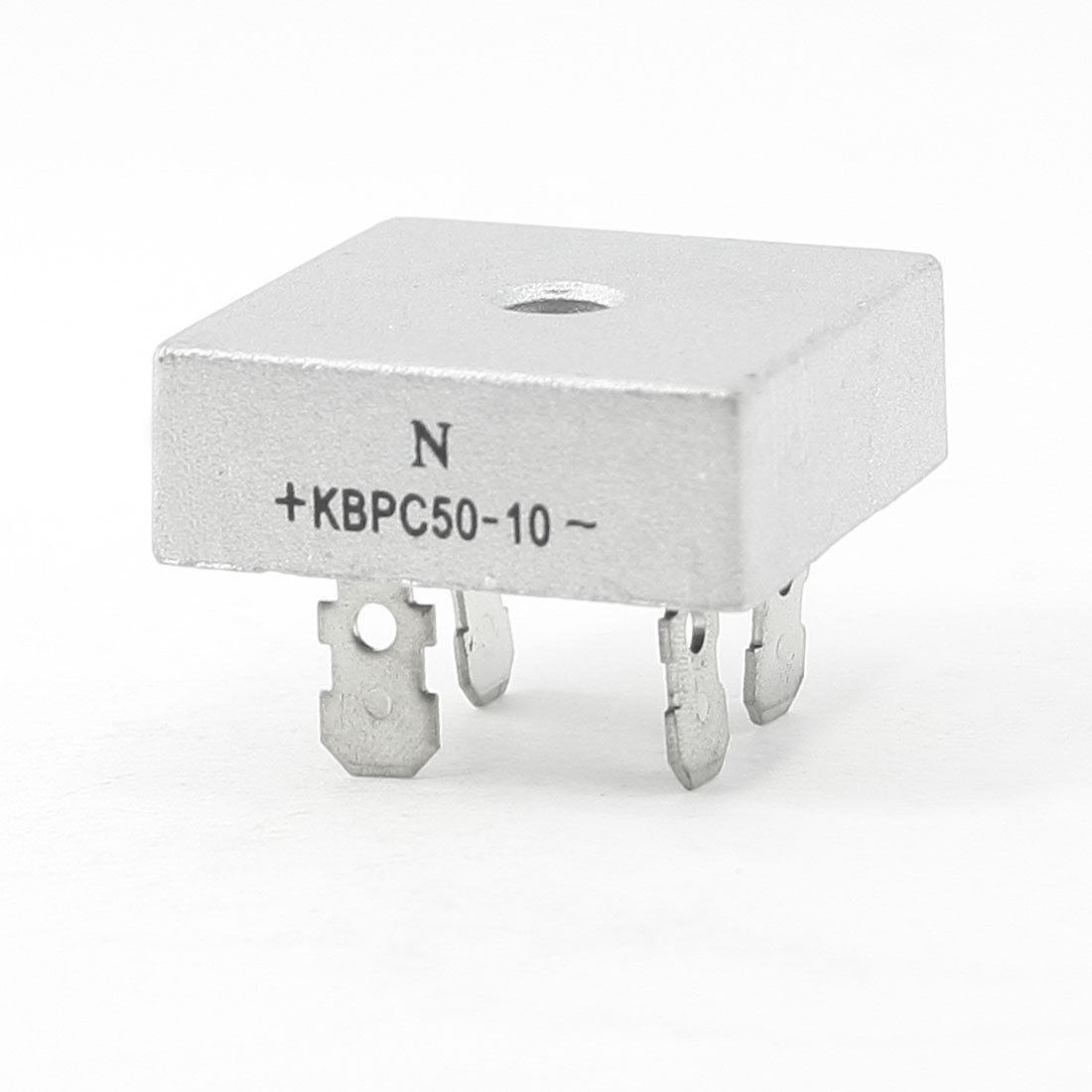 KBPC50-10 1KV 50A Single Phase Bridge Rectifier Half Wave Silver Tone