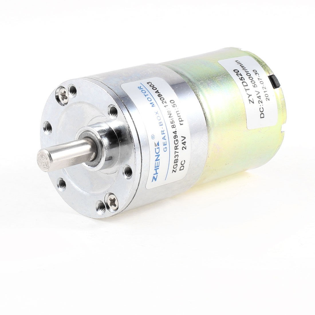 24V DC 50RPM 36mm Diameter Electric Speed Reduction Gear Box Motor