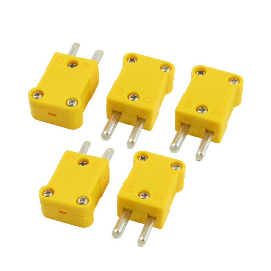 5 Pcs Yellow Plastic Case SMPW-K-M K Type Thermocouple Wire Connector