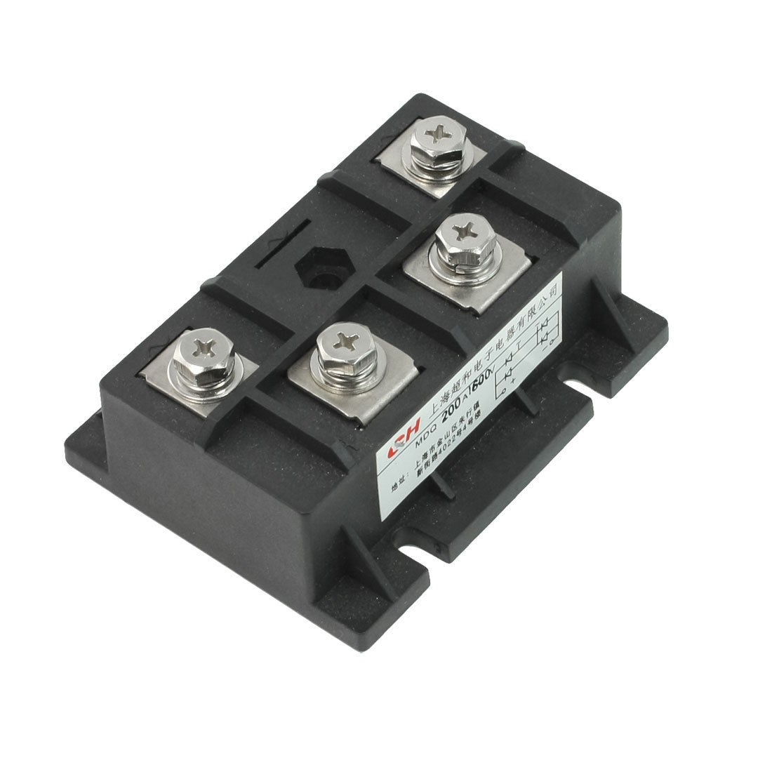Rectangle Shape 4 Srew Terminals Single Phase Rectifier Module 200A 600V AC