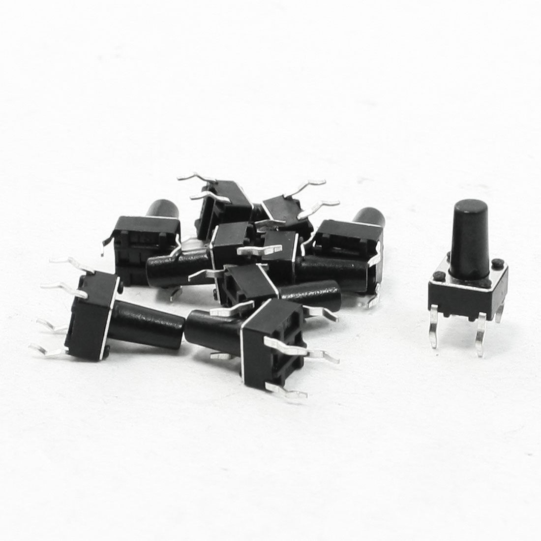 10 Pcs 6x6x10mm 4 Pins DIP PCB Momentary Tactile Tact Push Button Switch