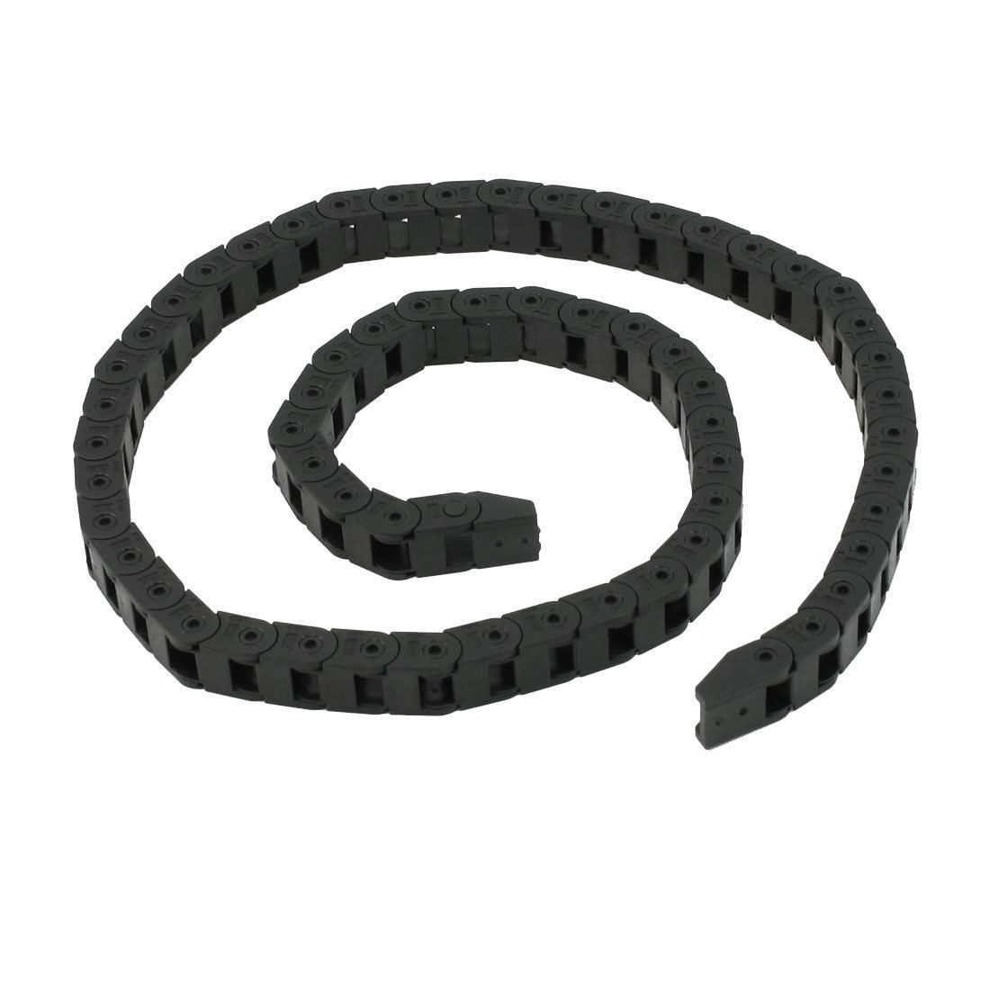 10mmx10mm Flexible Semi Enclosed Towline Drag Chain Carrier 100cm