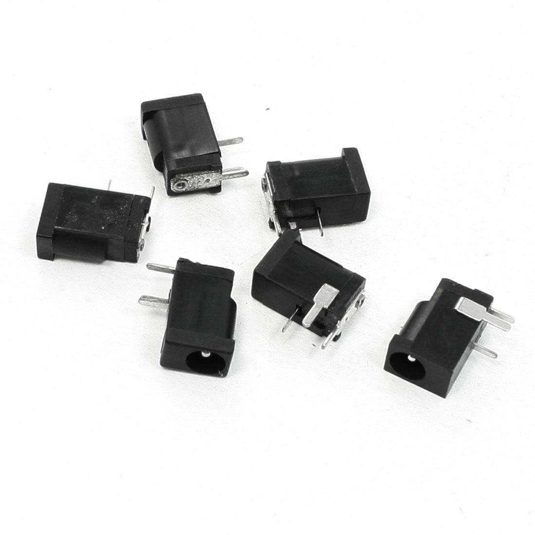 6 Pieces 3.5mm Dia DC Power Jack Socket Charge Port Black