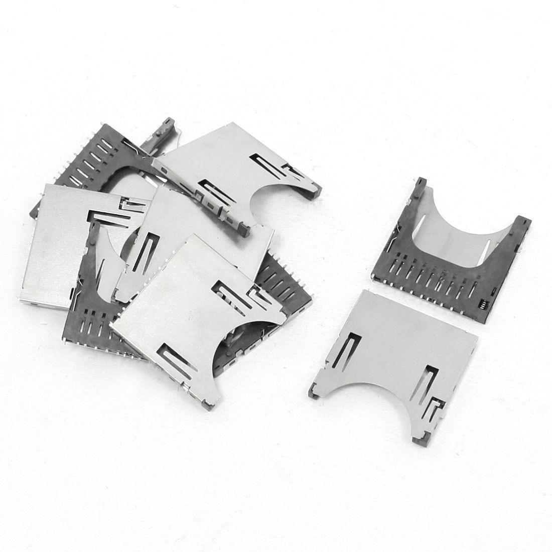 PCB Surface Mounting Flip Type SD Memory Card Sockets 10 Pcs