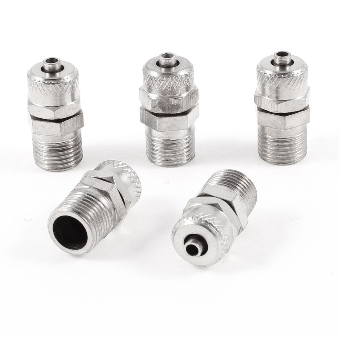 5 Pieces Pneumatic 3mmx4mm Air Tube Straight Quick Connectors Joints