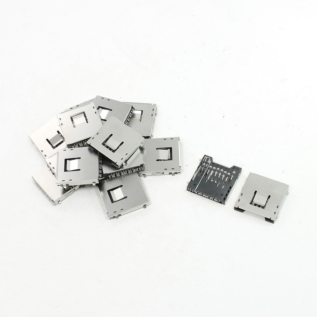 15Pcs Push-Out Type SD Memory Card Sockets Slots 1" x 1" x 0.1"