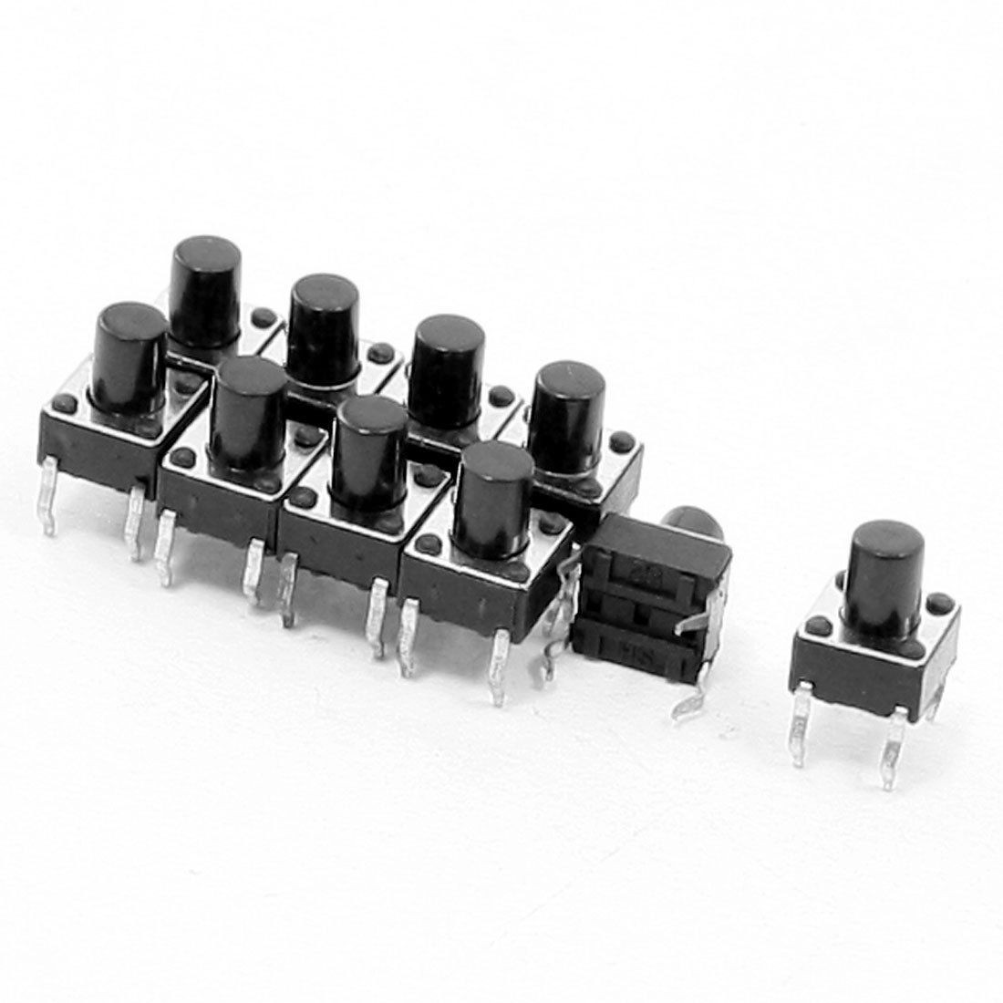 10 Pcs 6x6x7.5mm 4 Pins DIP PCB Momentary Tactile Tact Push Button Switch