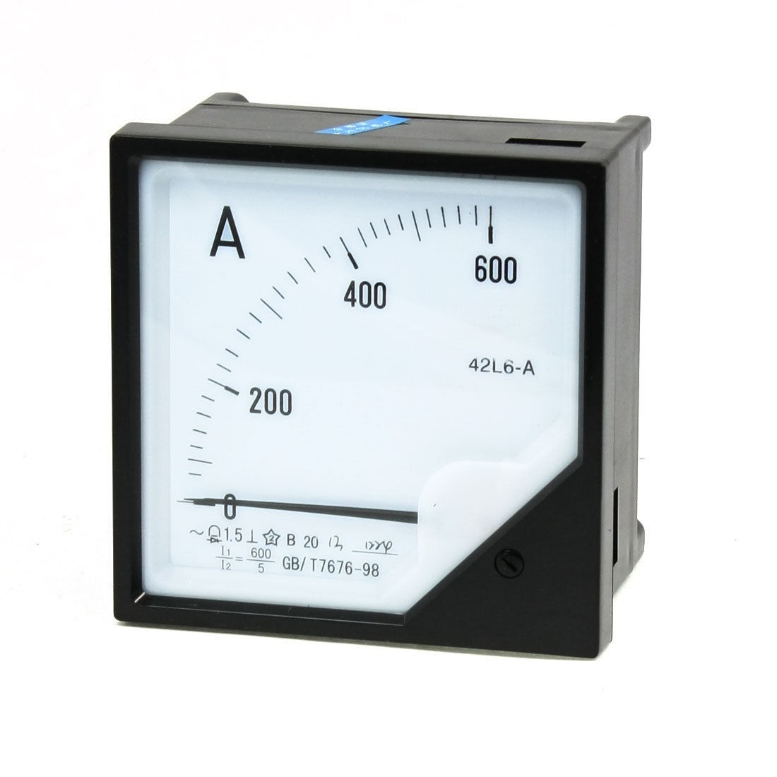 Class 1.5 Accuracy AC 600A Square Dial Analog Panel Meter Ammeter