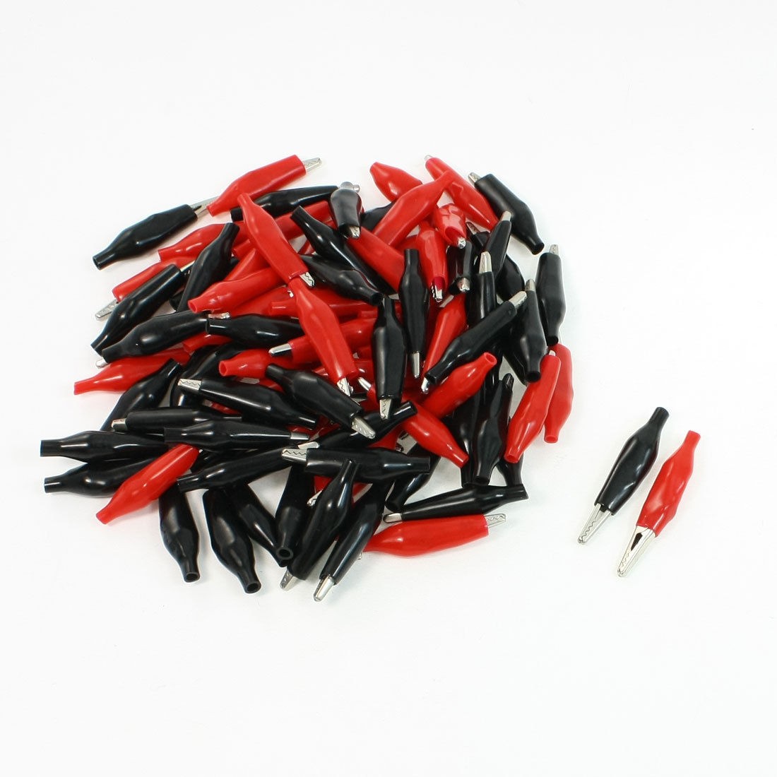 100 Pcs 30mm Metal Alligator Test Lead Clips Testing Probe