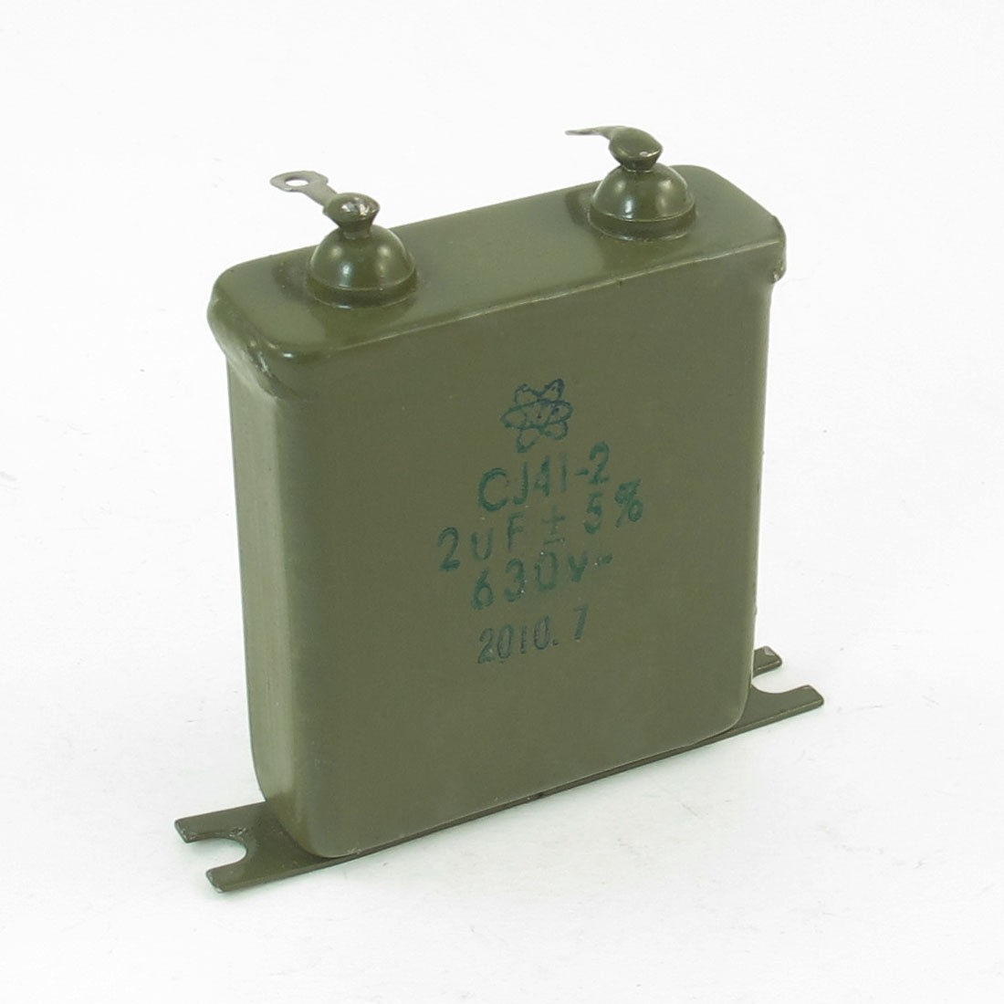 CJ41-2 2uF 630V 5% Metal Shell Solder Lug Terminals Paper Capacitor