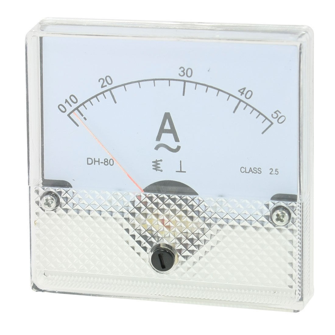 Class 2.5 DH80 AC 0-50A Plastic Square Analog Panel Ammeter Gauge