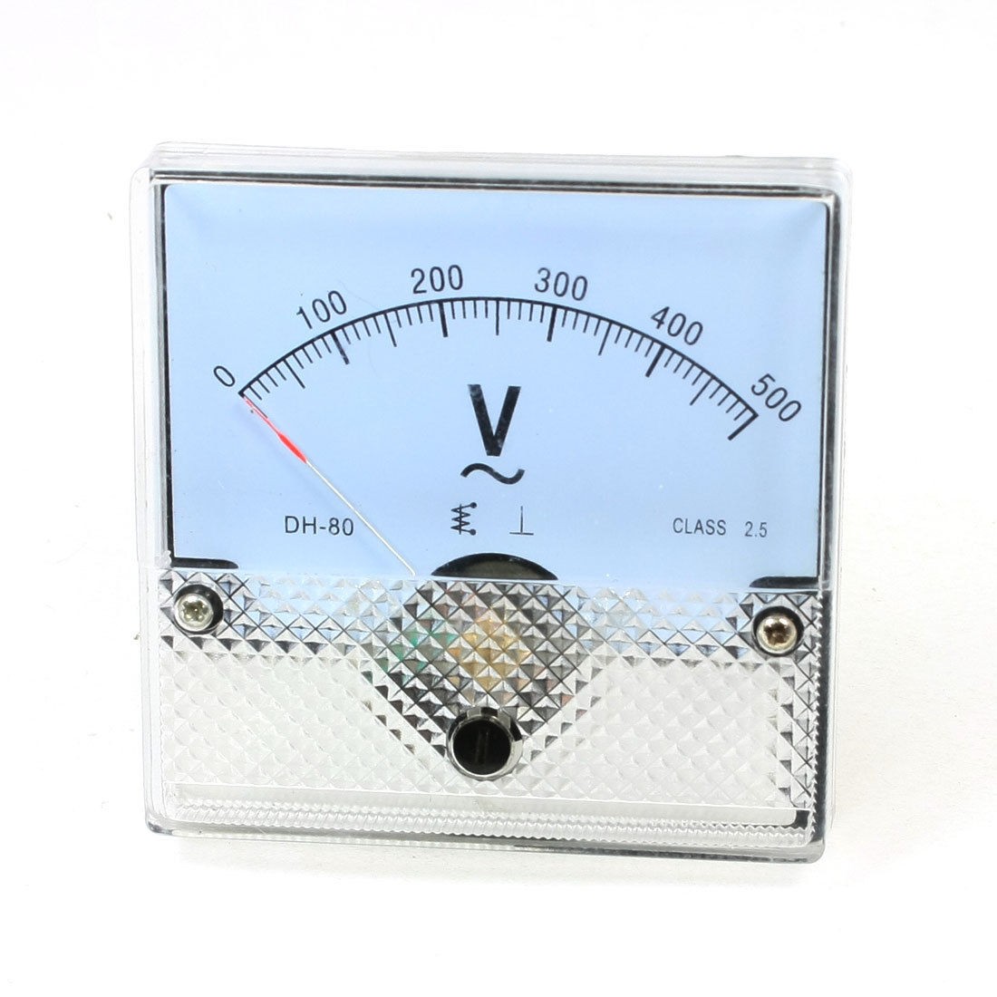 AC 0-500V Fine Tuning Square Dial Panel Analog Voltage Meter Voltmeter
