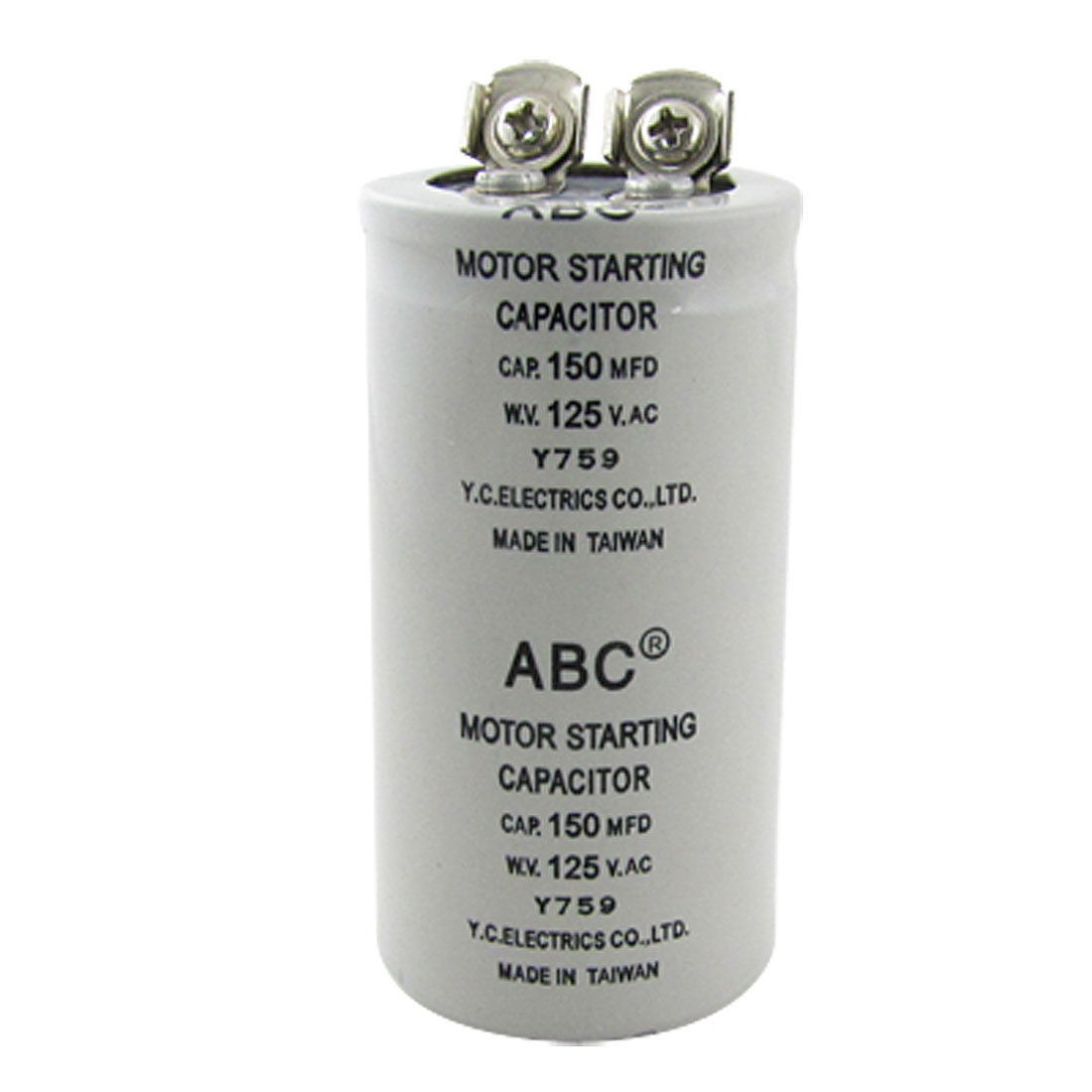 Cylinder 150MFD 125VAC Motor Starting Capacitor New