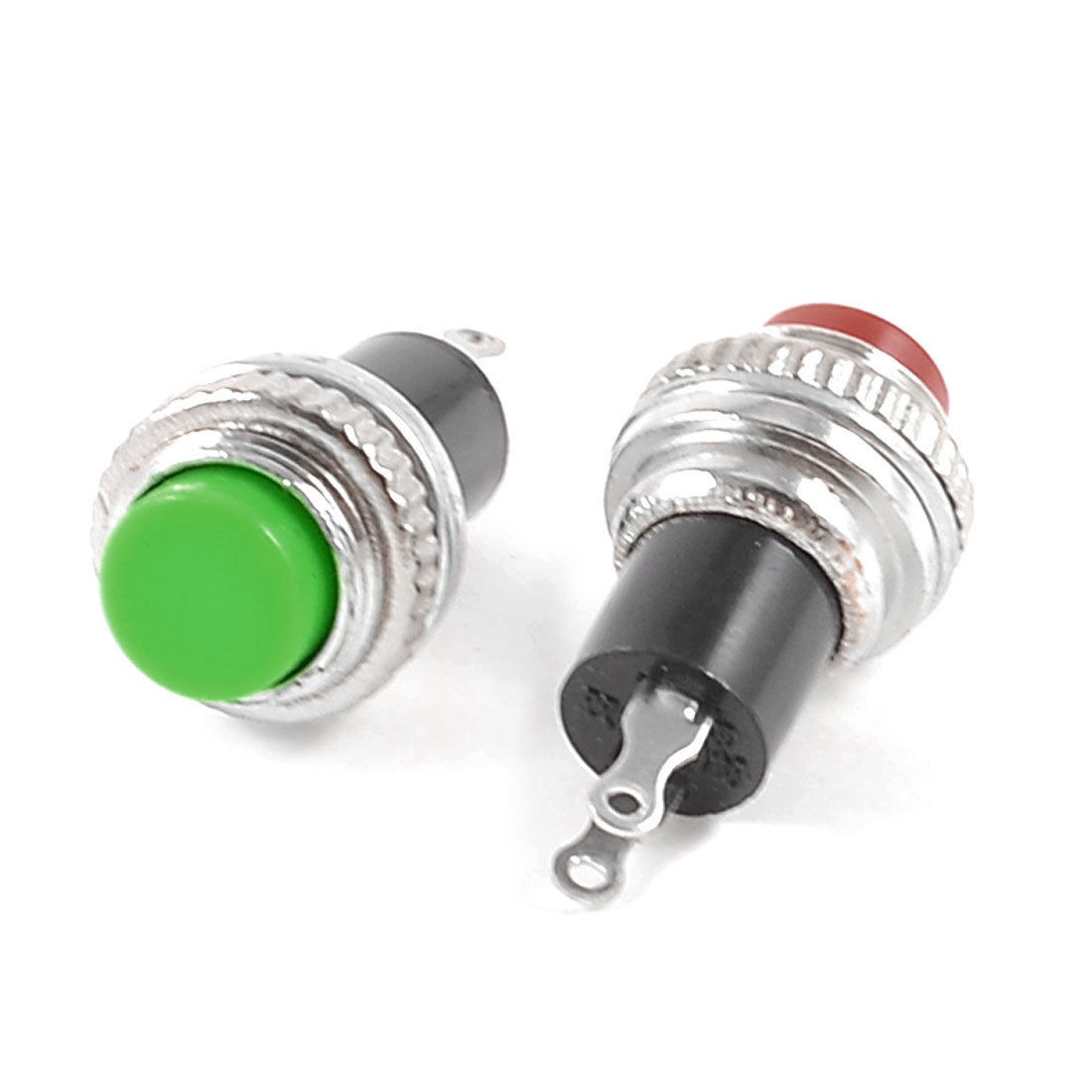 2pcs Non Lock Momentary Tact Tactile Push Button Switch 2 Pin w Cap