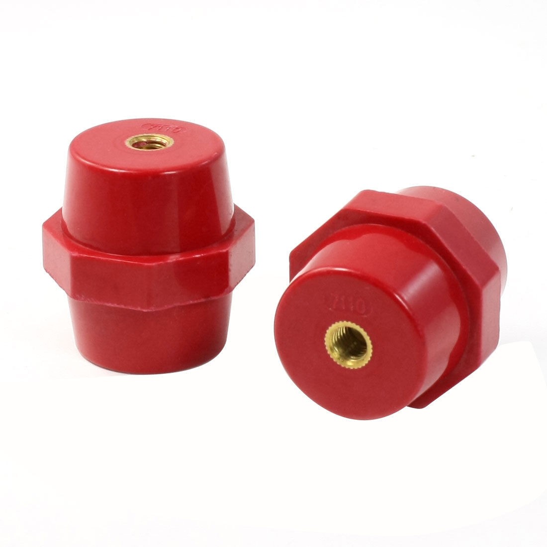 2 x SM7110 8mm Female Brass Thread 45mm Height Bus Bar Insulator Connector