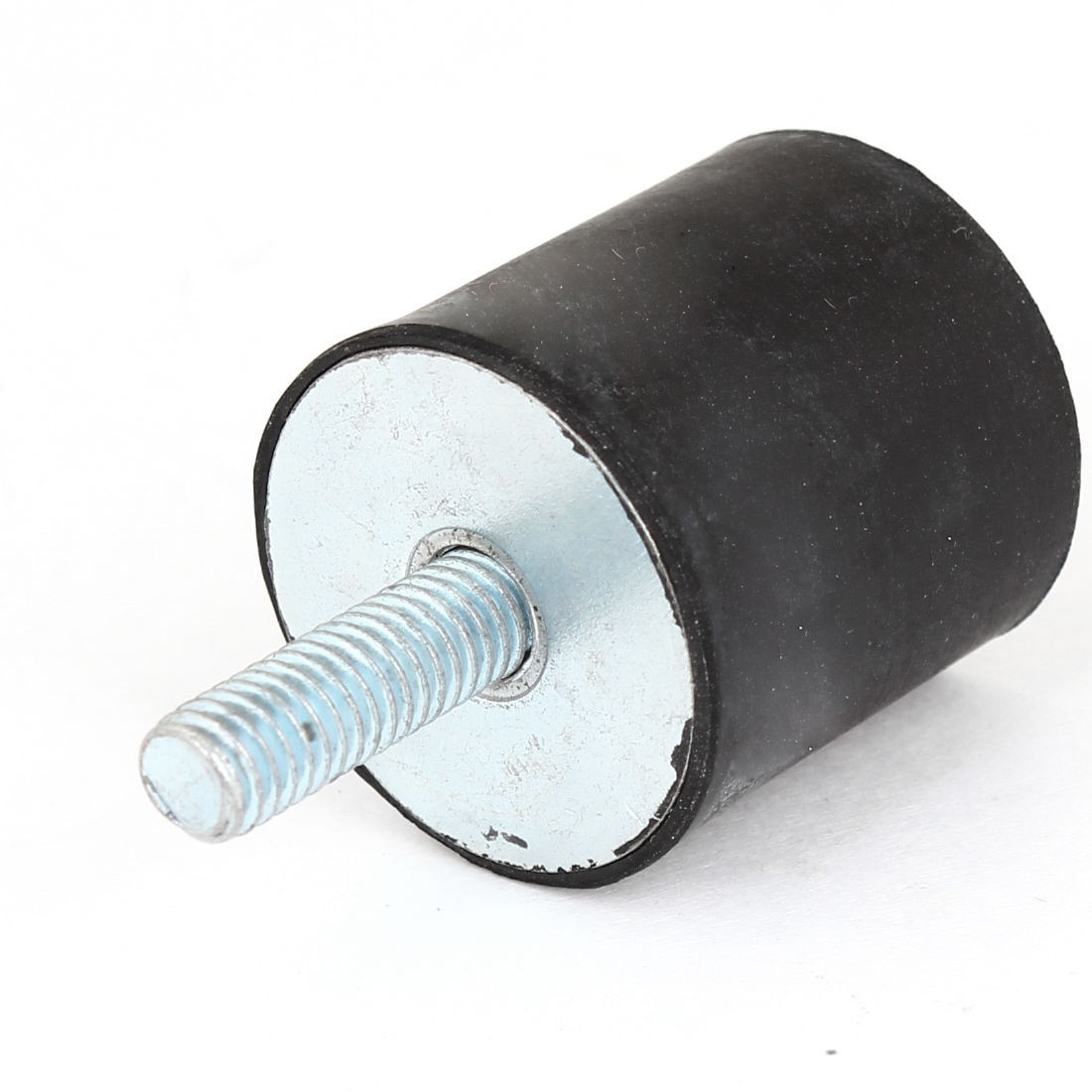 6mm Male Thread 25mmx25mm Rubber Base Vibration Isolator Mount Black