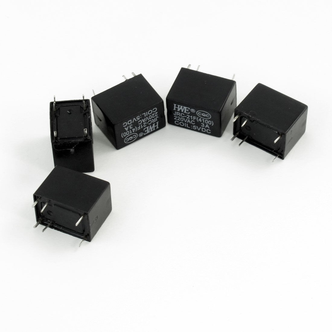 5 Pcs PCB Mounting 5VDC Coil 5 Pin Electromagneti<wbr/>c Relay 250VAC 3 Amp