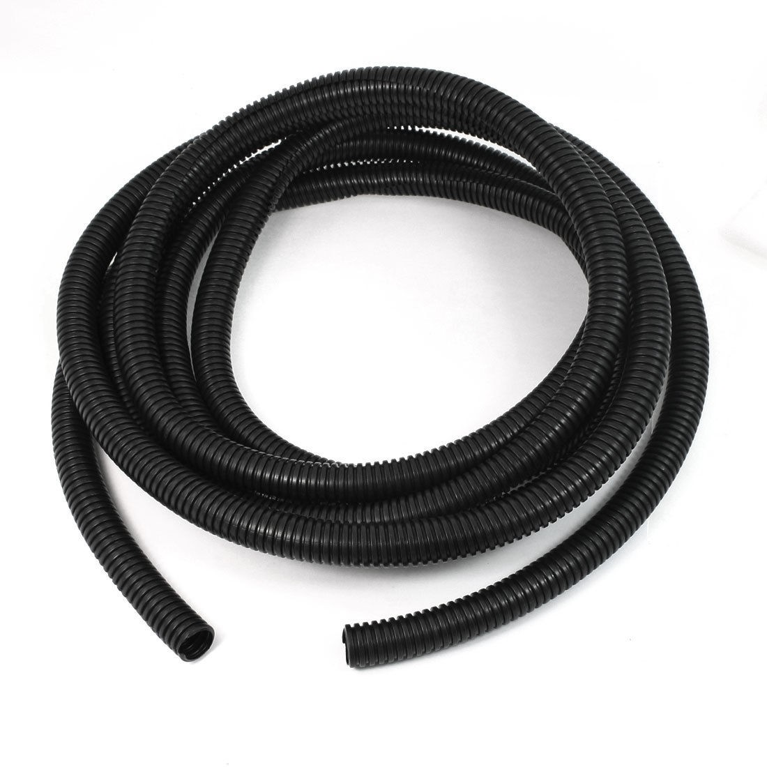 16.7Ft Length 13/16" Outer Diameter Plastic Split Loom Tubing Black