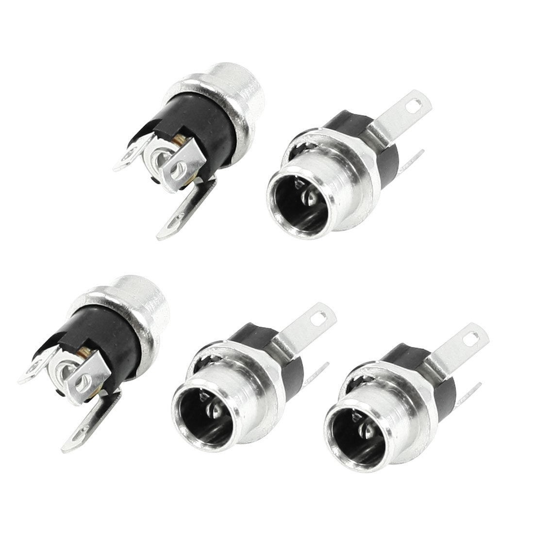 5 Pcs PCB Mount 3 Pin 2.1x5.5mm Stereo Jack Socket Audio Video Connector