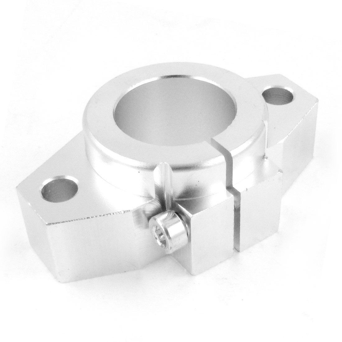 Silver Tone Pillow Shape 25mm Inner Dia Aluminum Shaft Support Pillow Design