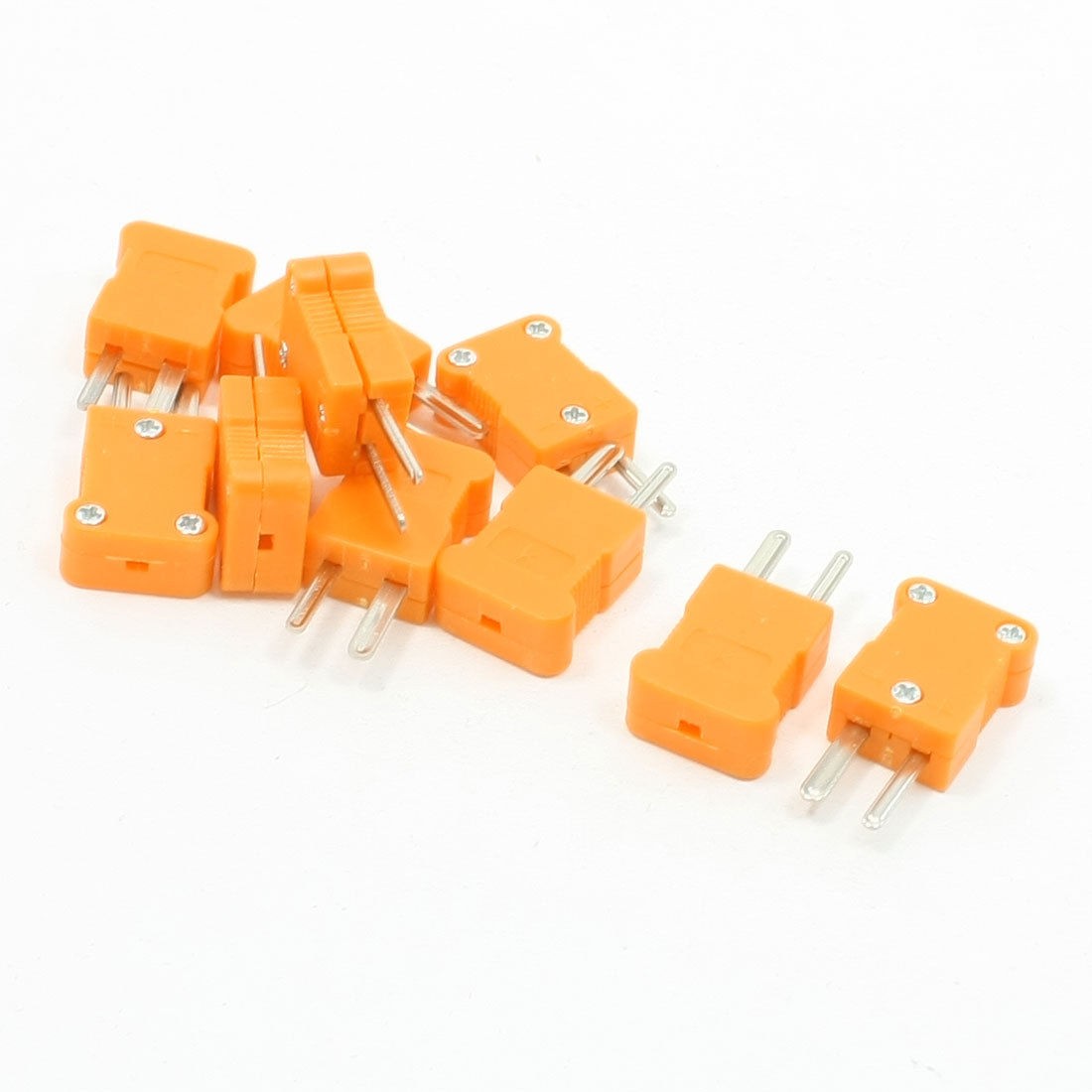 10 Pcs RTD Circuits K Type Temperature Detection Thermocouple Plugs Orange