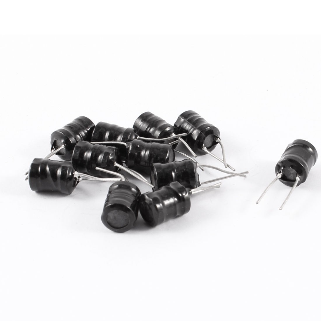 10 Pcs 470UH 8mm x 10mm UL-polyolefin Metal Axial Leaded Power Plug-in Inducers