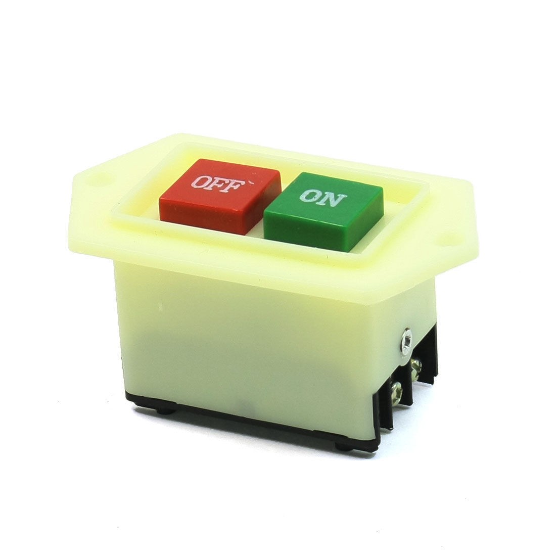 DPDT 2 Position Latching Panel Mounted ON-OFF Button Switch AC380V 5A