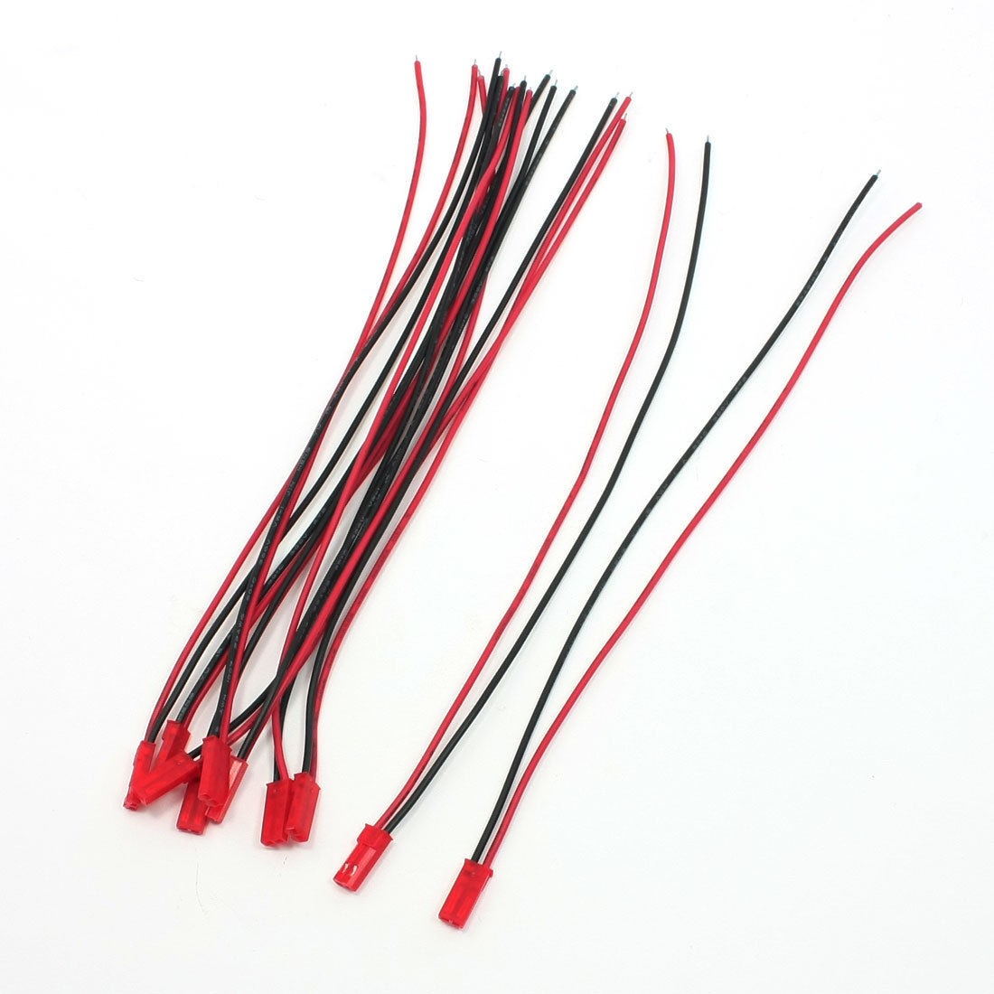 10Pcs 2Pin JST Male Plug 22AWG Wire Cable 200mm Long for RC Model Plane Car