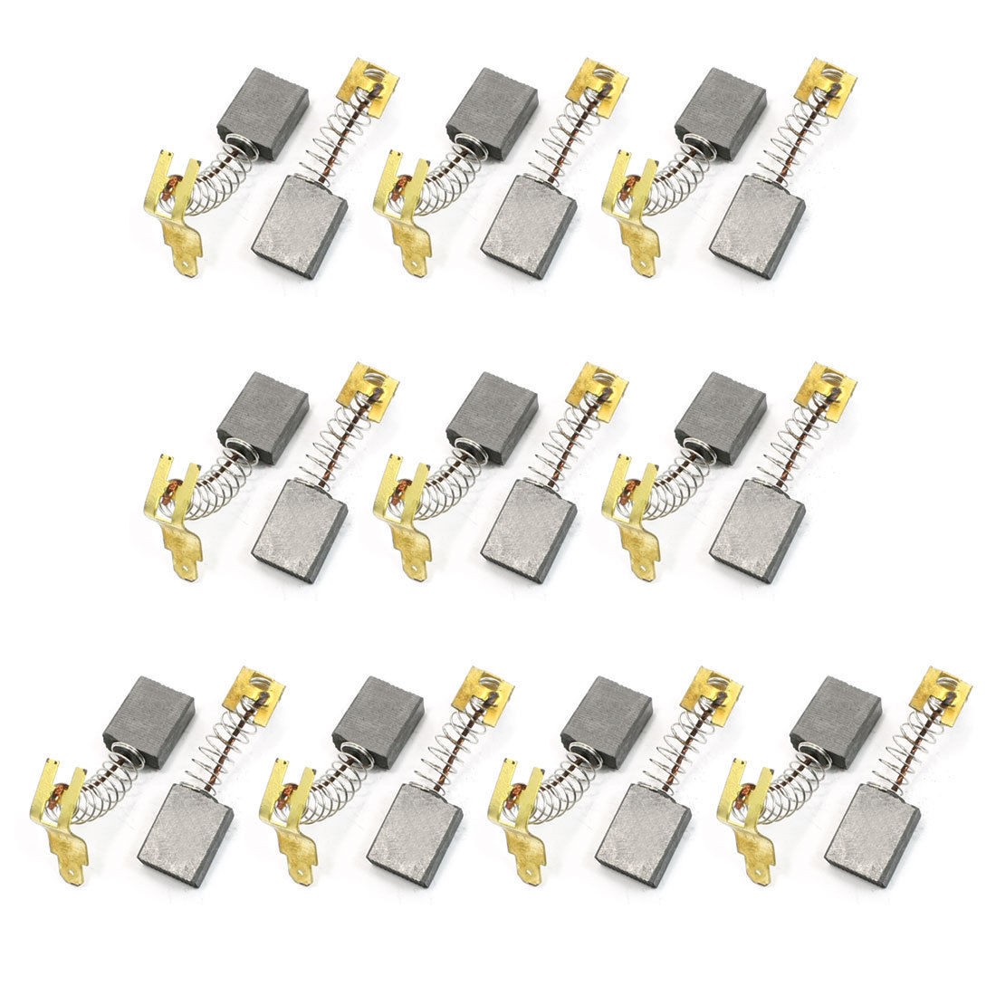 10 Pairs 17.5mm x 13mm x 6mm Spring Lead Wire Motor Carbon Brush