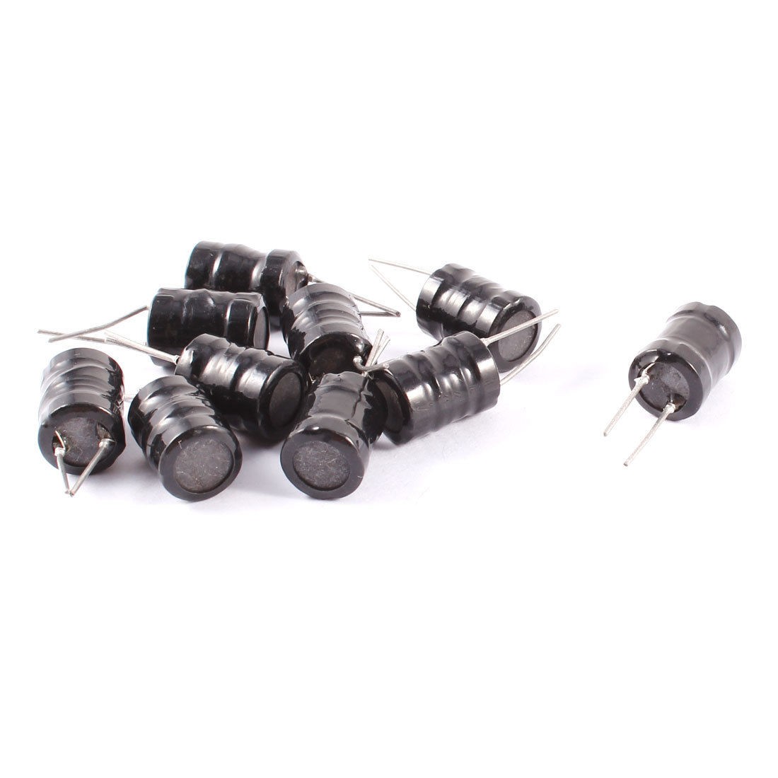 10 Pcs 5UH 9mm x 12mm UL-polyolefin Metal Magnetic Core Radial Leads Inductors