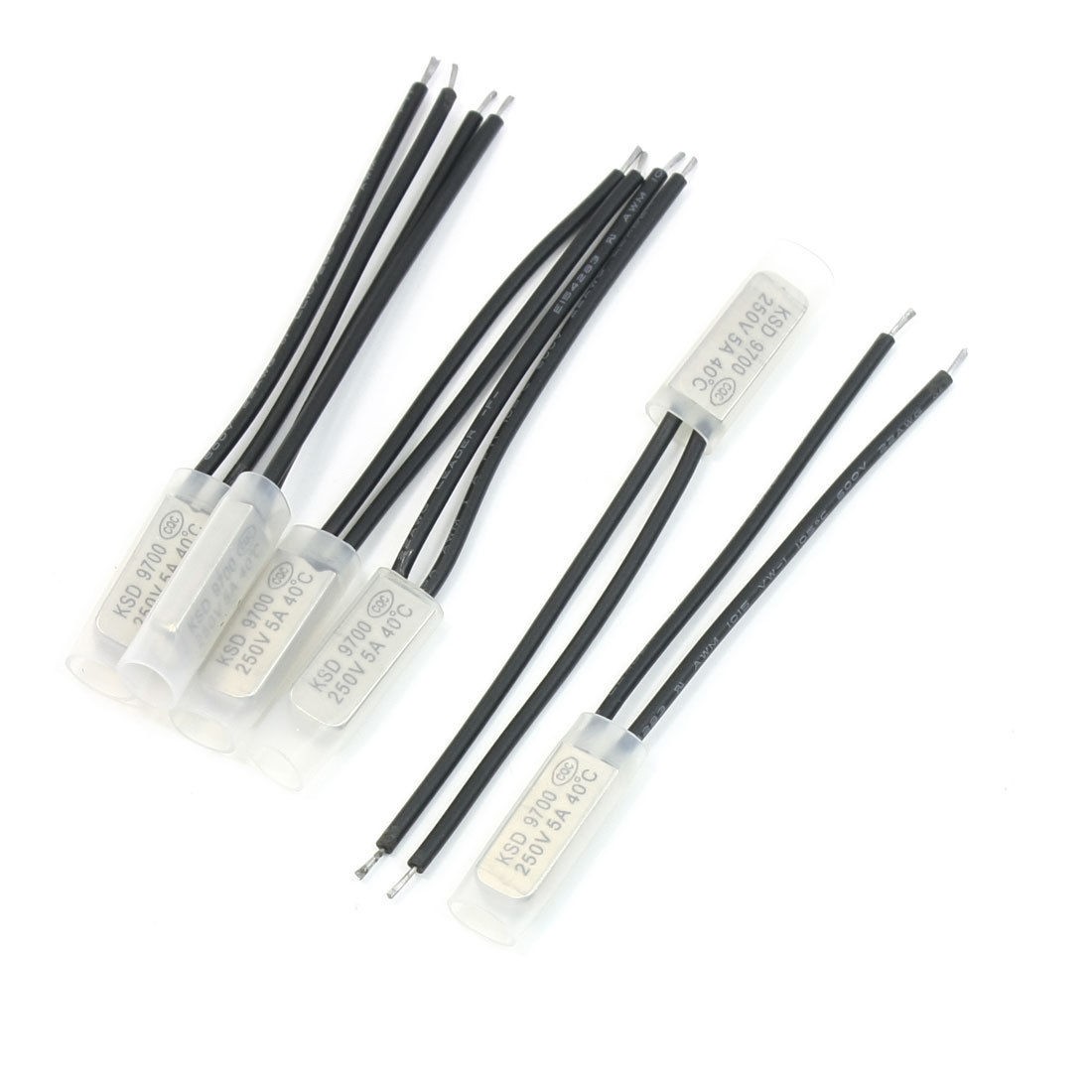 6 x Bimetal Temperature Switch Thermostat 40 Degree Celsius NC KSD 9700