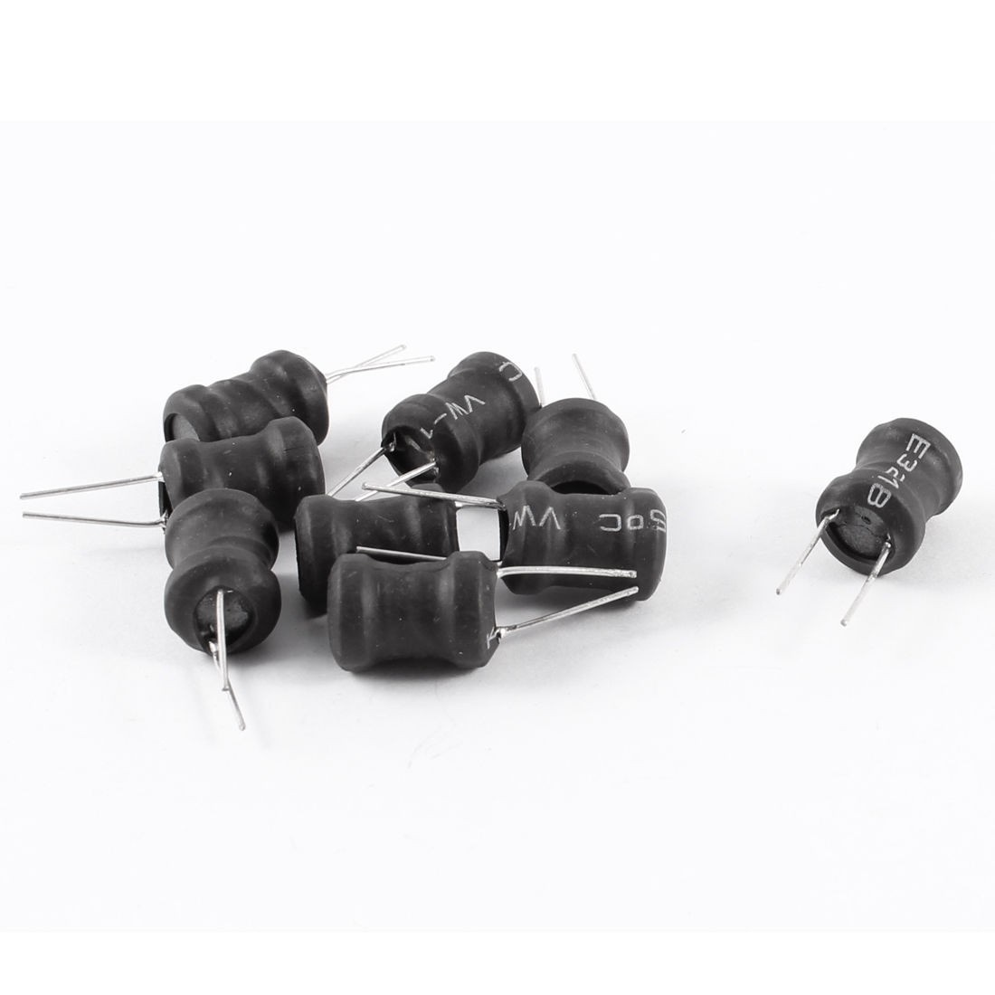 1MH 9mm x 12mm UL-polyolefin Metal Electronic Circuit Inductors 10 Pcs