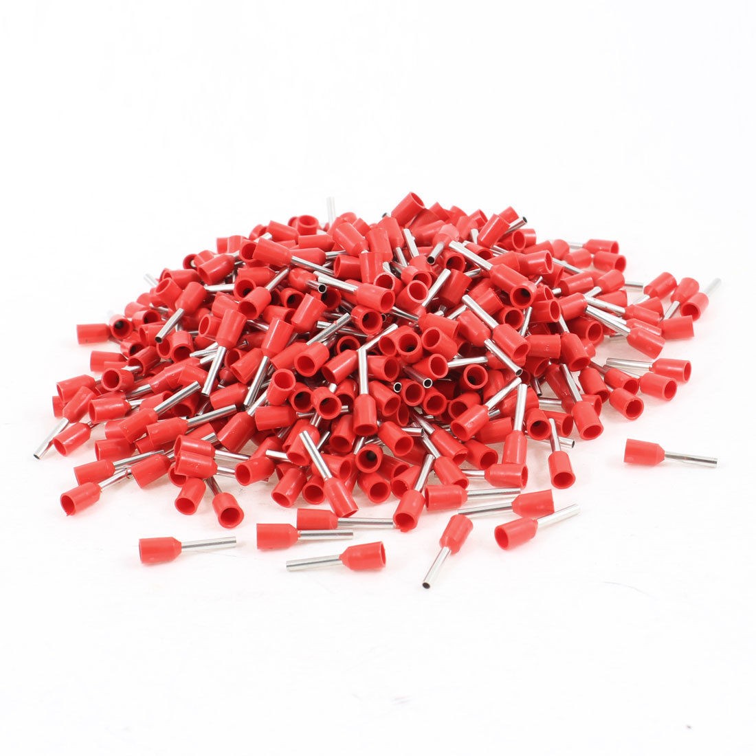 Red PVC Sleeve Insulated Pin Crimp Terminals Connector for 21 AWG 1000pcs