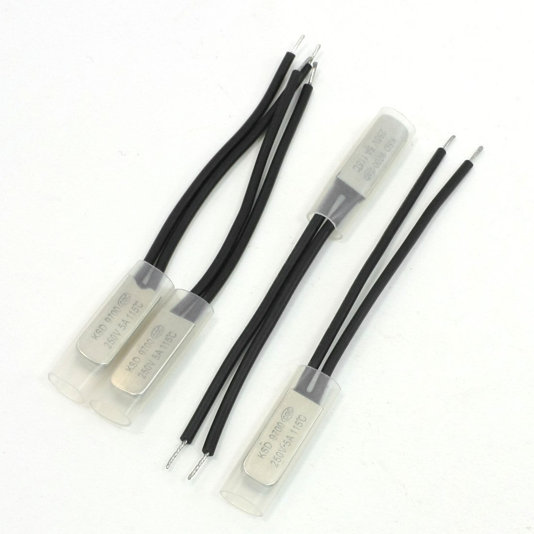 4 x KSD9700 250V 5A 115 Degree Celsius NC Thermostat Temperature Switch