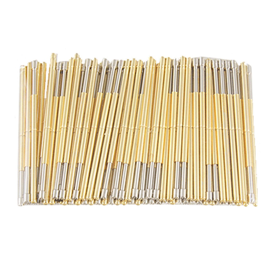 100 Pcs 1.4mm Dia Serrated Tip Spring Testing Probes Pin