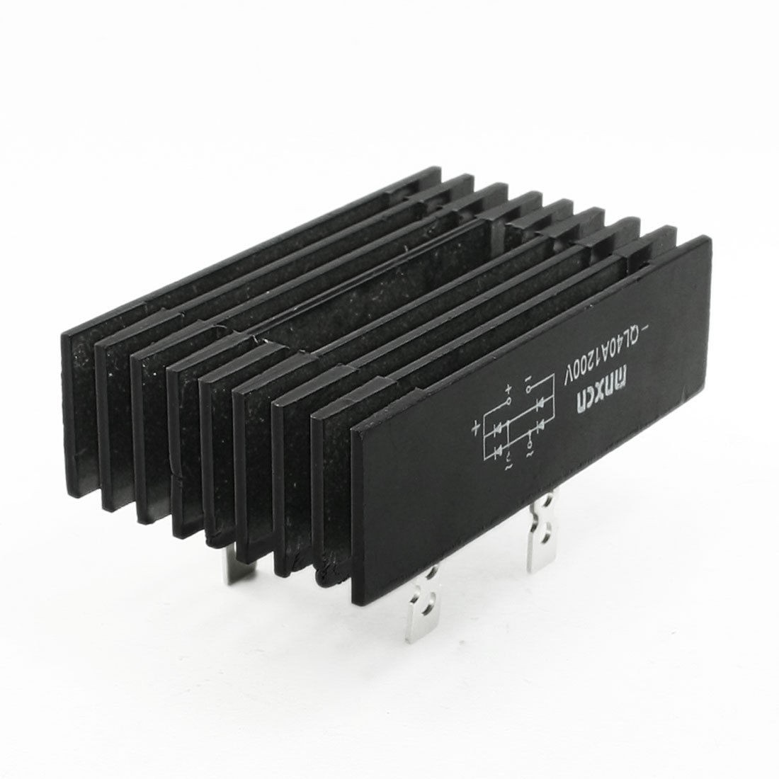 Black -QL Single Phase Diode Heatsink Bridge Rectifier 40A 1200V