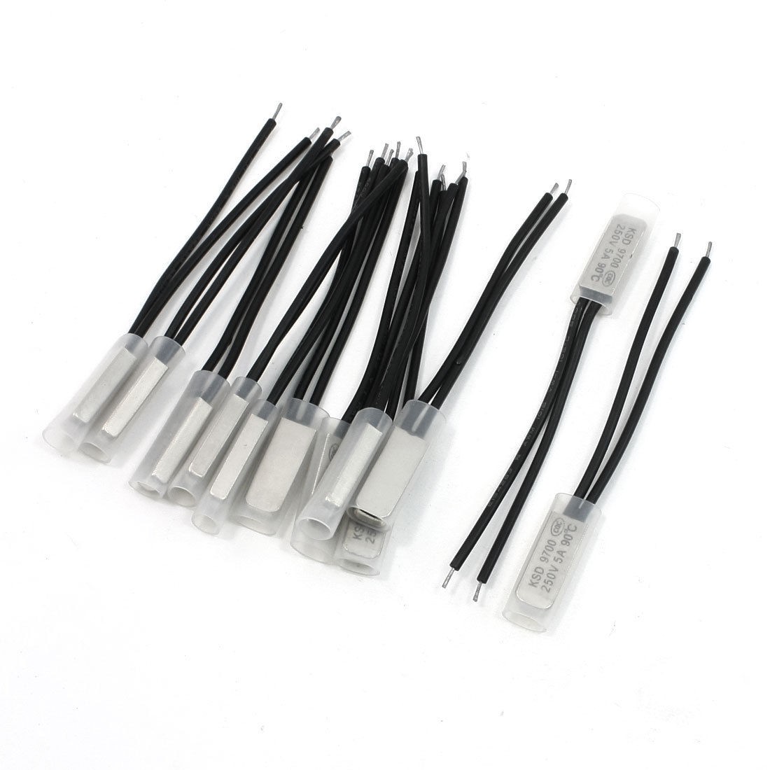 250V 5A NC. 90C Bimetal Thermostat Temperature Control Switch 12 Pieces