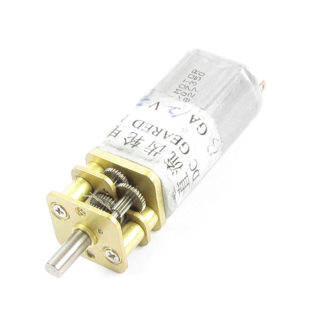 DC 12V 30RPM 2 Pin Terminals Rectangle Permanent Magnet Electric Geared Motor