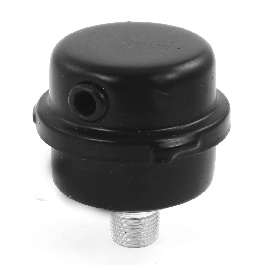 Black Metallic 0.65" Dia Thread Air Intake Silencer Filter Muffler