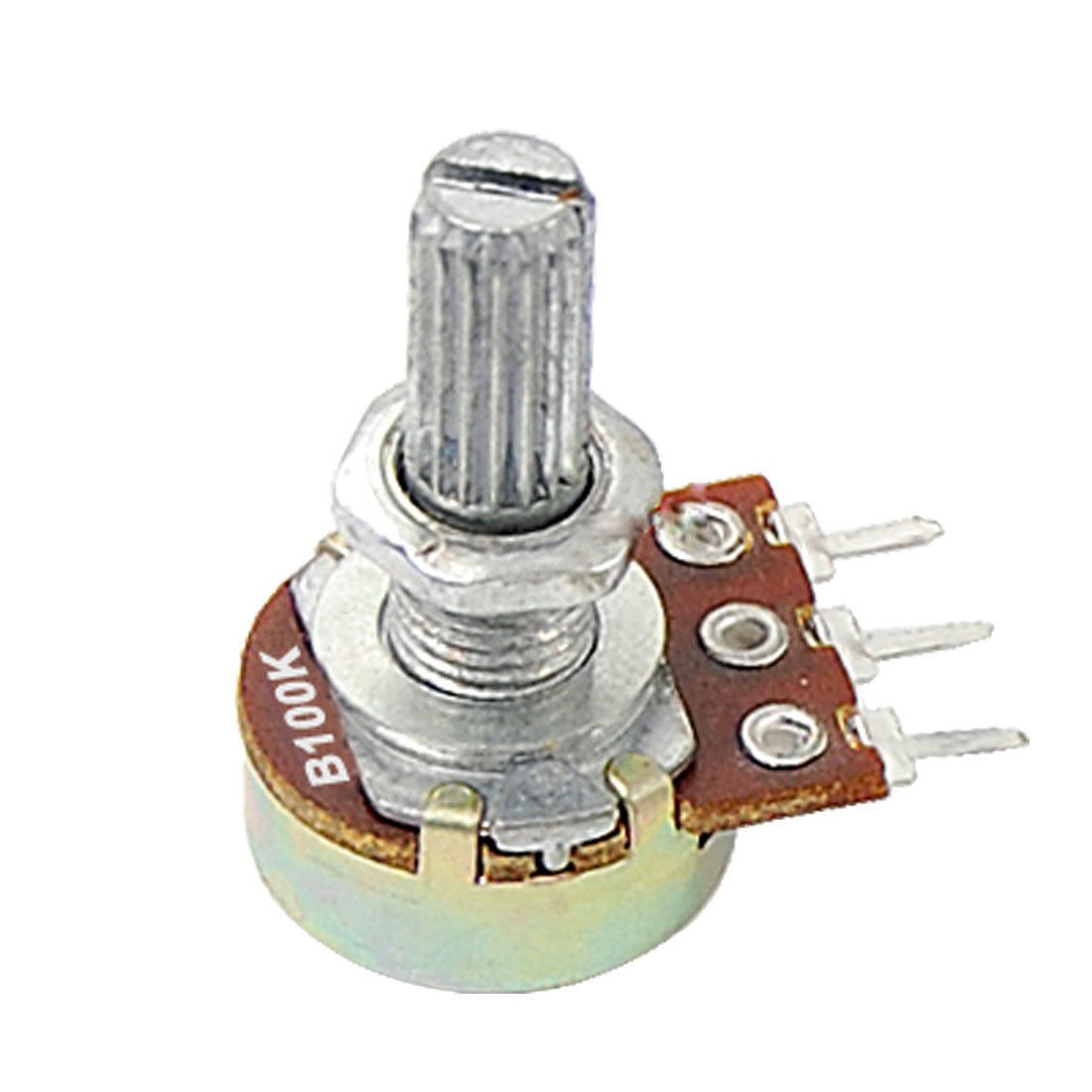 2 x B100K Knurled Shaft Single Linear Potentiometers