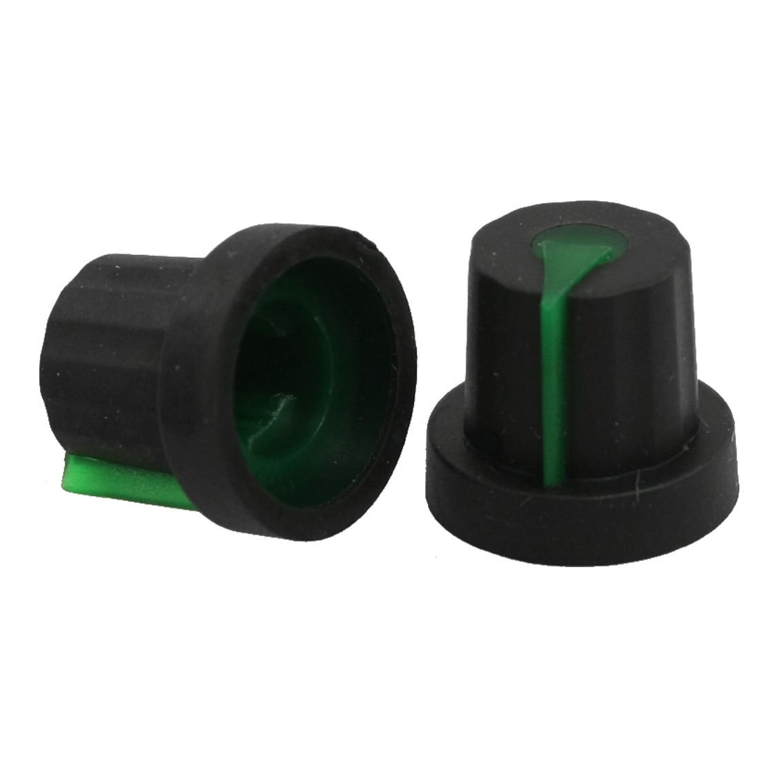 10x Rubber Coated Plastic 6mm Shaft Dia Knurled Grip Potentiometer Knobs
