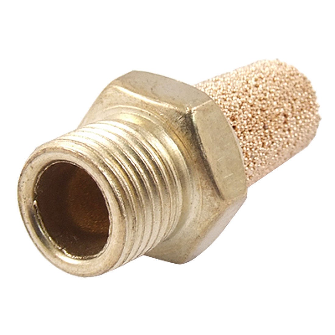 9mm Male Thread 25mm Length Brass Pneumatic Muffler Silencer