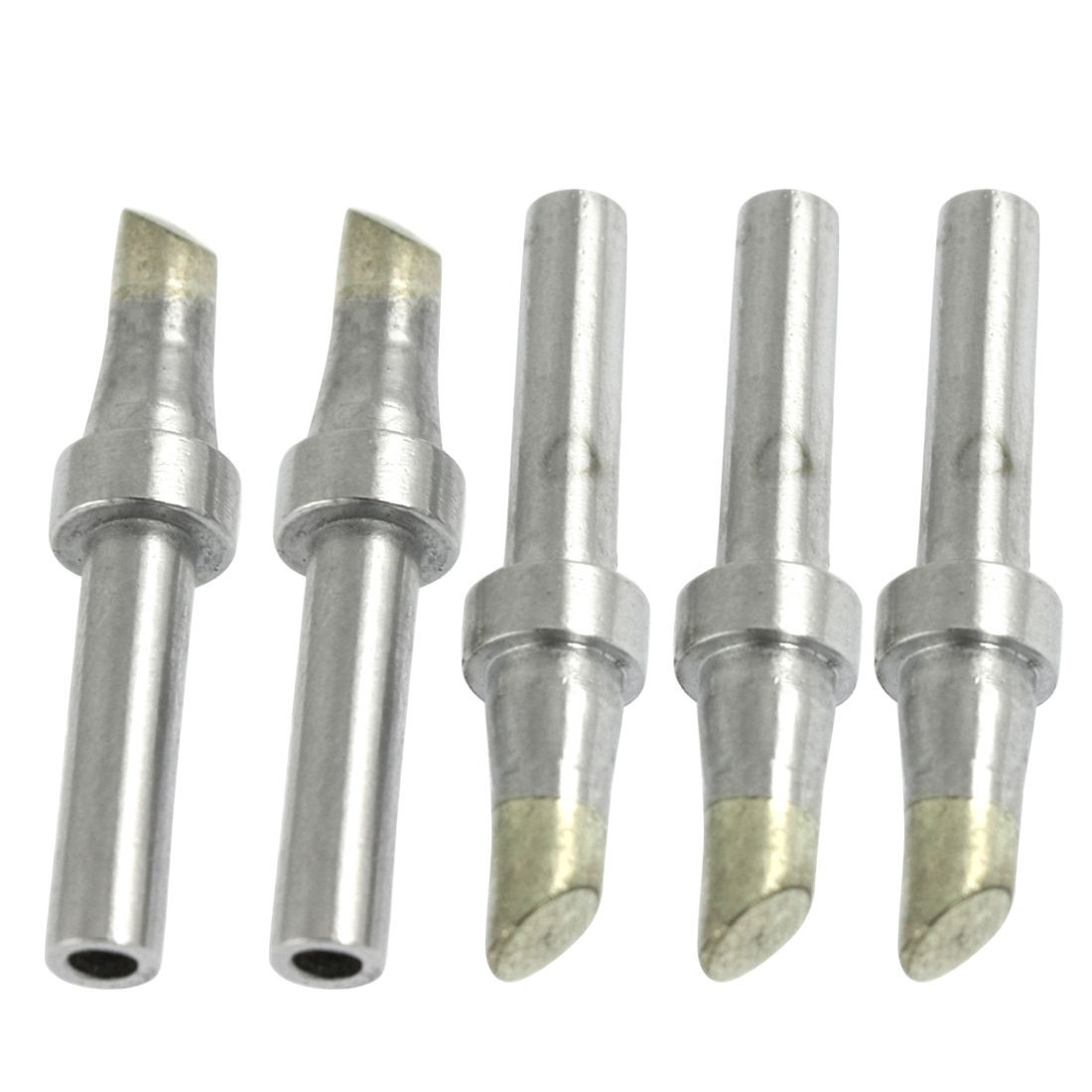 Silver Tone 5mm Bevel Width Soldering Iron Tip 200-T-4C 5 Pcs