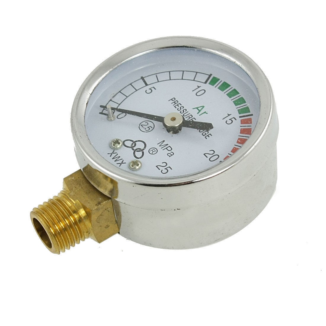 0-25 MPa 0.54" Male Thread Dia. Pressure Gauge Manometer Silver Tone