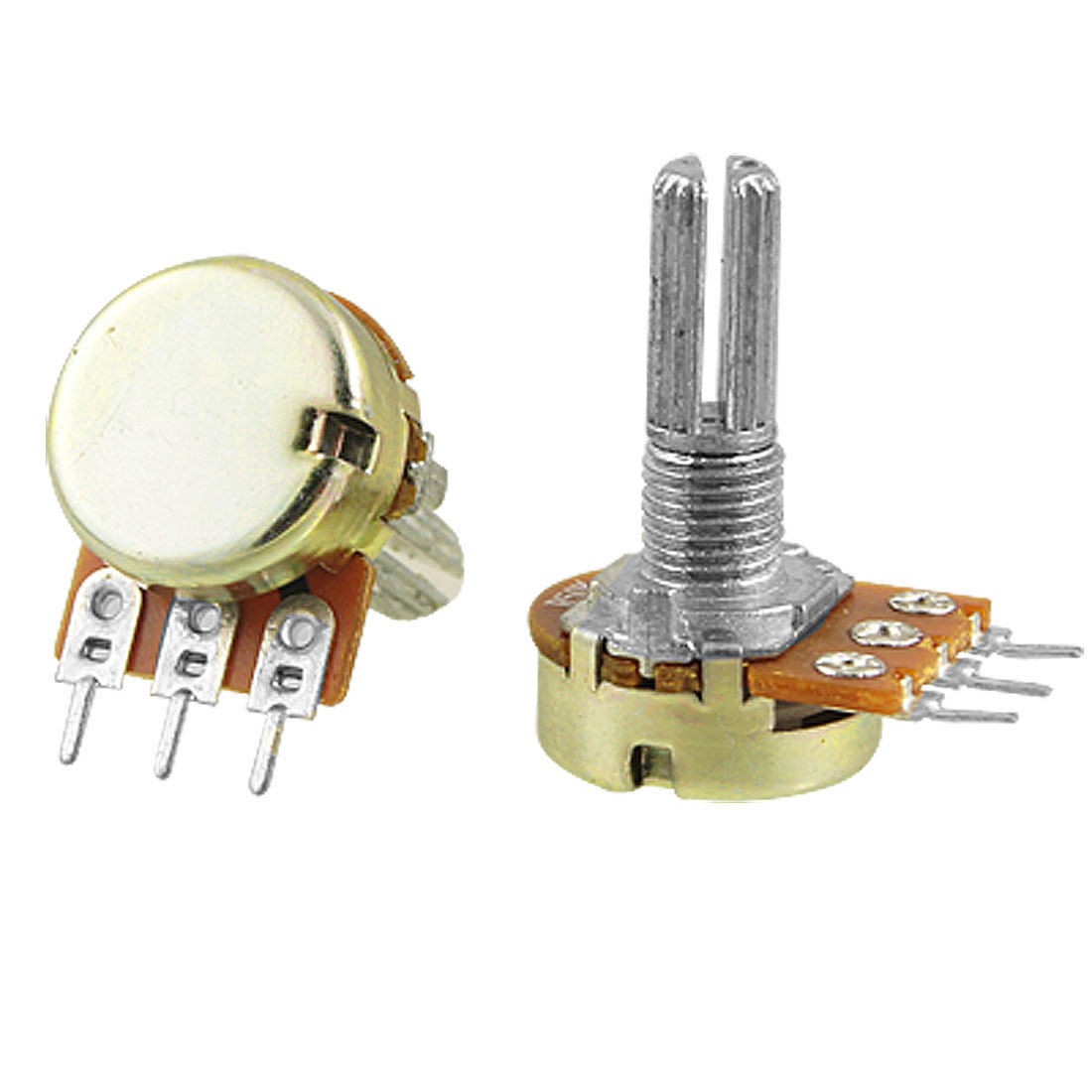 2 x B50K 50K OHM Linear Taper Rotary Potentiometers 1/2W