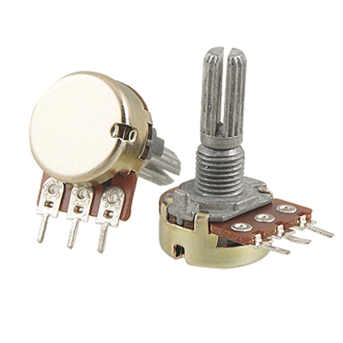 2 Pcs B200K 200K ohm Single Linear Taper Ratory Potentiometers