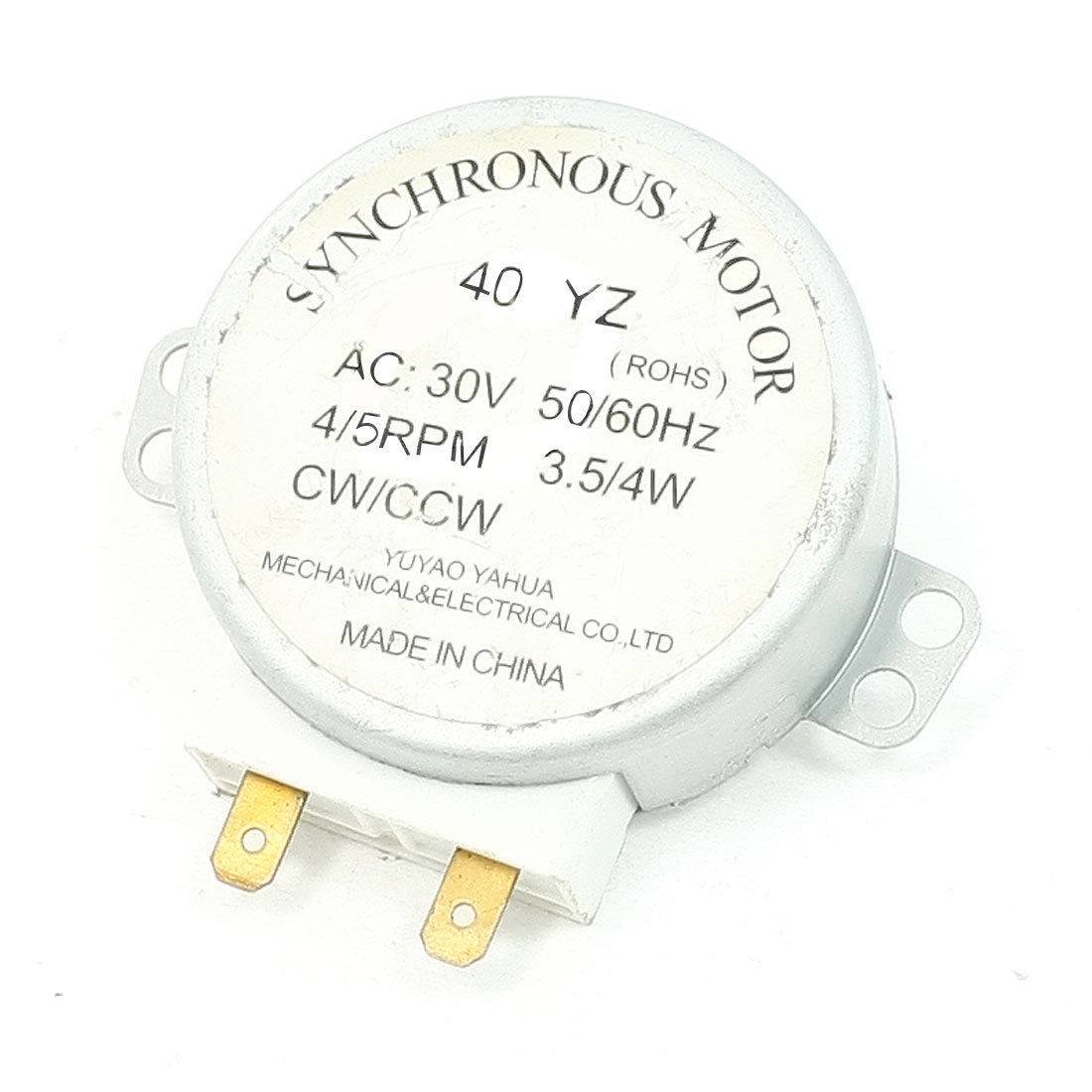 AC 30V 3.5W/4W 4/5RPM CW/CCW Microwave Oven Turntable Synchronous Motor