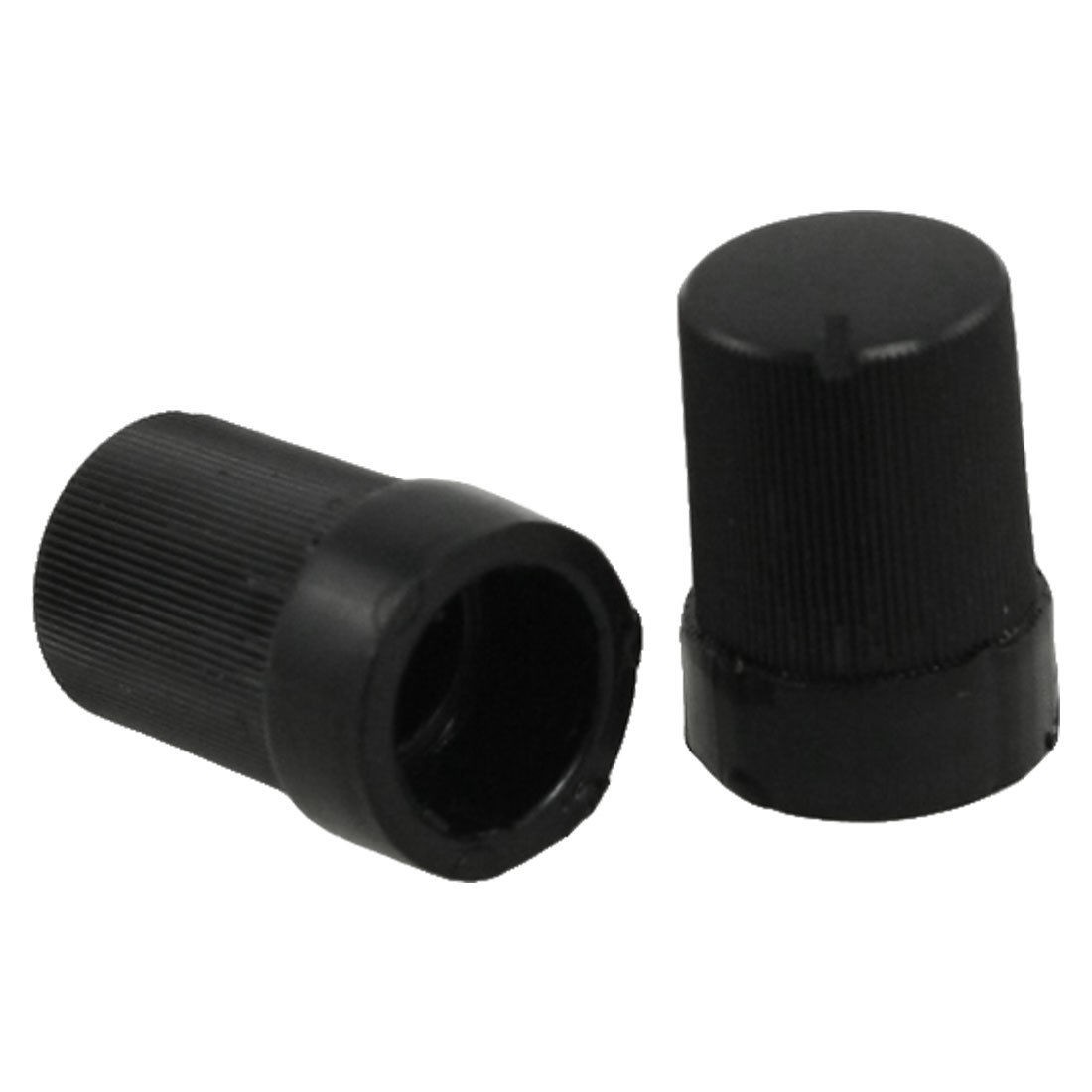 10 Pcs Black 6mm Shaft 9mm Top Dia Potentiometer Control Knobs Caps 